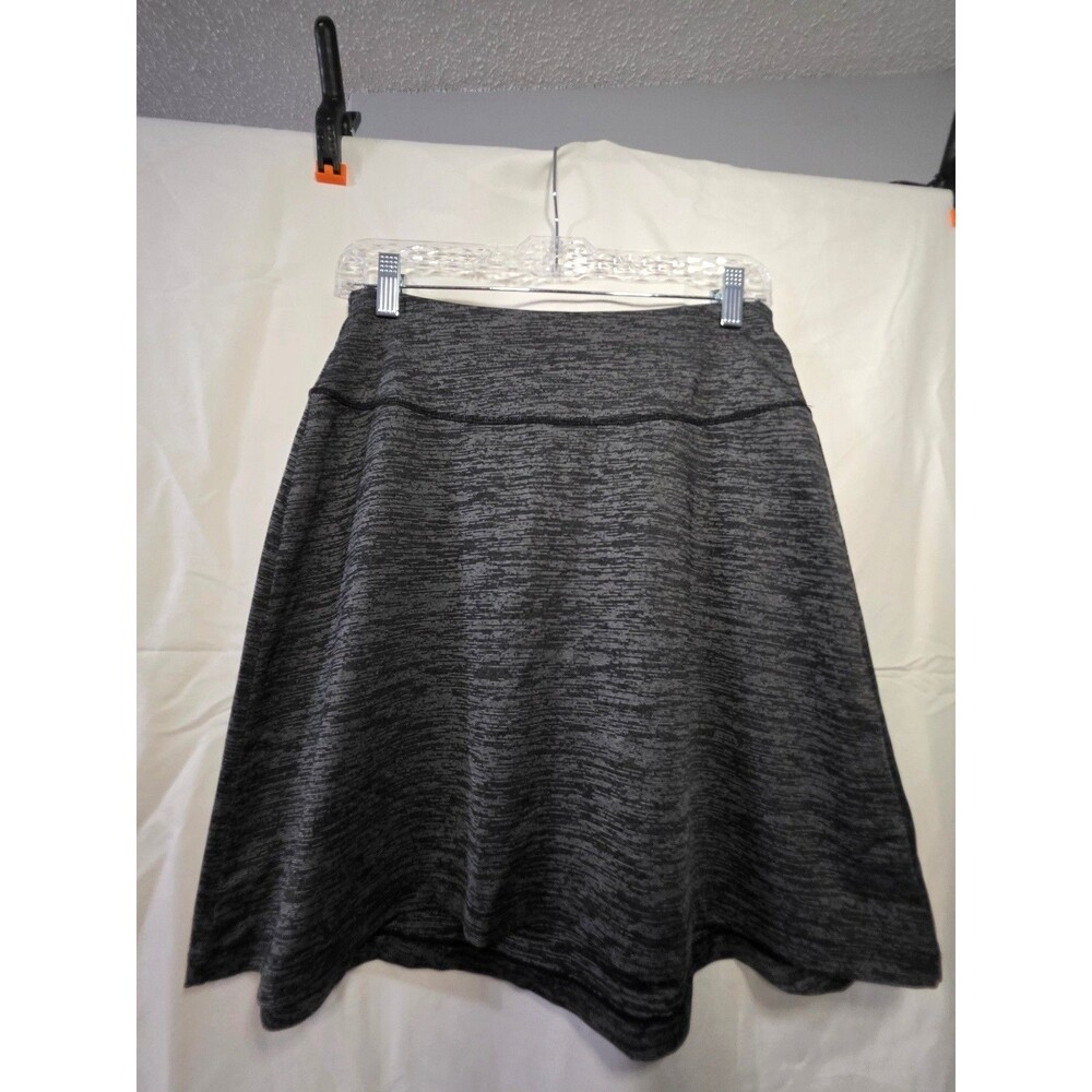Mondetta Women's A Line Skater Skirt S Heathered Gray Knee Length Stretch